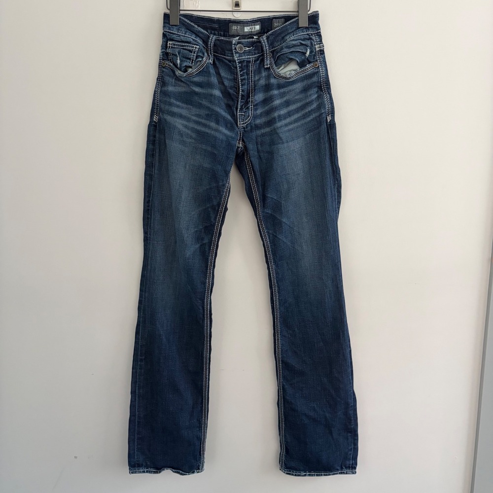 BKE Jake Mens Straight Leg Distressed Blue Jeans 29XL